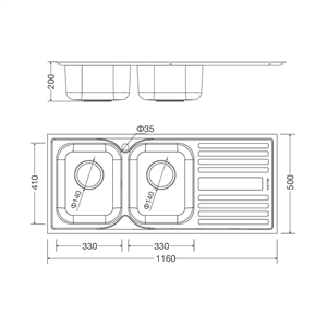 Chậu rửa chén Malloca MS 1025R NEW